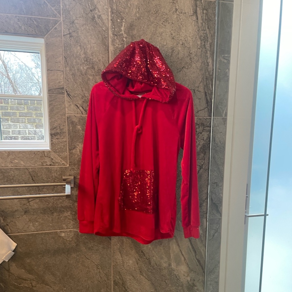 No Boundaries Bright Red Casual Top